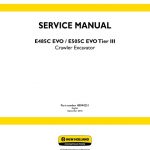 New Holland E485C EVO, E505C EVO Tier III Crawler Excavator Service Manual