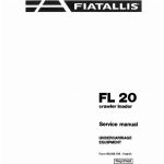 FiatAllis FL20 Crawler Loader Service Manual