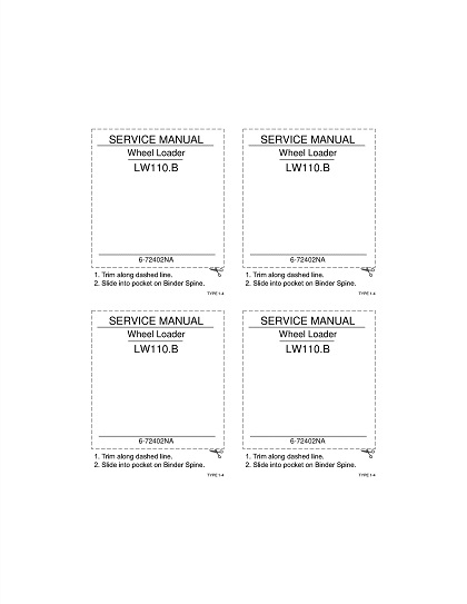 New Holland LW110.B Wheel Loader Service Manual